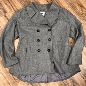 Old Navy Heather Grey Pea coat / Winter coat / Jacket XXL